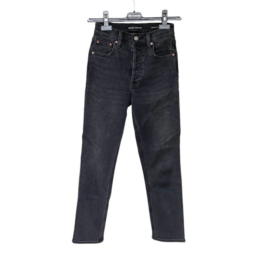 ARITZIA Denim Forum Arlo High Rise Straight Denim Jeans Black 23 / 26L